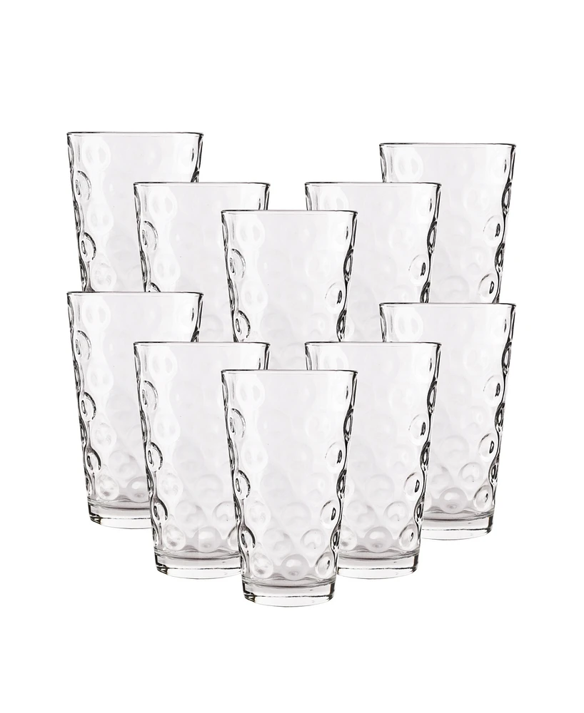 Circleware Double Circle Glass Coolers, Set Of 10