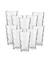 Circleware Double Circle Glass Coolers, Set Of 10