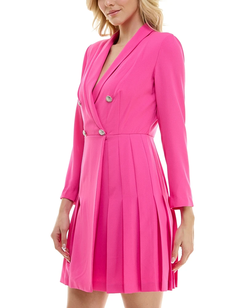 Taylor Women's Collared Double-Breasted Jacket Dress