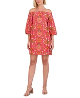 Vince Camuto Women's Paisley-Print Off-The-Shoulder Dress