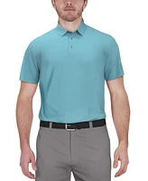 Pga Tour Men's Short-Sleeve Geo Jacquard Performance Polo Shirt