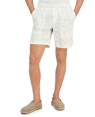 Alfani Men's Grand Regular-Fit Geo-Print 8" Seersucker Shorts, Created for Macy's