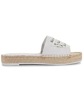 Karl Lagerfeld Paris Cherie Logo Slip-On Espadrille Platform Slide Sandals