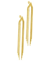 Adornia 14K Gold-Plated Multi-Strand Slinky Drop Earrings