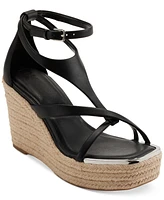 Dkny Women's Maryn Ankle-Strap Espadrille Wedge Sandals