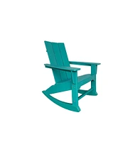 ResinTEAK Modern Outdoor Adirondack Rocking Chair For Fire Pits, Patio, Porch, and Deck