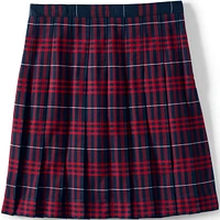 Lands' End Big Girls School Uniform Plaid Pleated Skirt Below the Knee