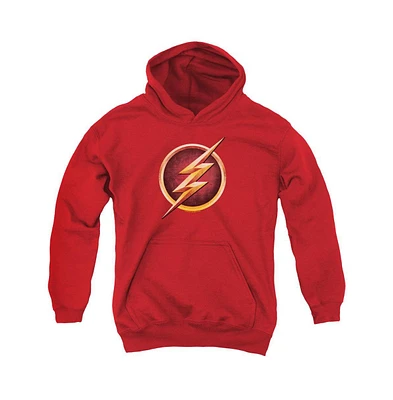 The Flash Youth Chest Logo Pull Over Hoodie / Hooded Sweatshirt