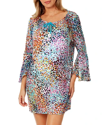 Anne Cole Women's Scoop-Neck Bell-Sleeve Cover-Up Tunic