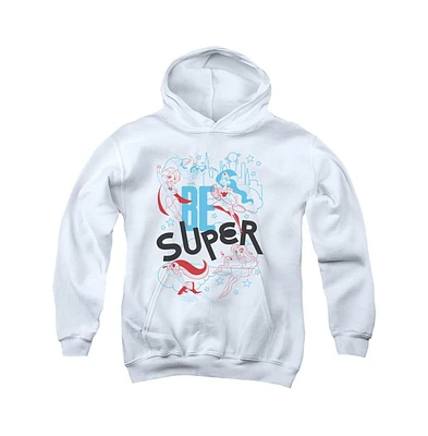 Dc Superhero Girls Boys Dc Superhero Youth Dc Comics Superhero Be Super Pull Over Hoodie / Hooded Sweatshirt