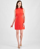 City Studios Juniors' Mock-Neck Shift Dress