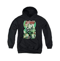 Green Lantern Boys Youth Corps Cover Pull Over Hooded Sweatshirt