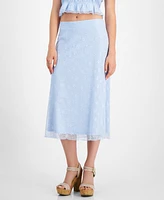 Self Esteem Juniors' Lace-Overlay Slip Skirt