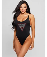 Guess Women's Eco Metallic One-Piece Swimsuit