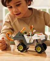 Paw Patrol Jungle Pups, Tracker's Monkey Vehicle, Toy Truck with Collectible Action Figure - Multi