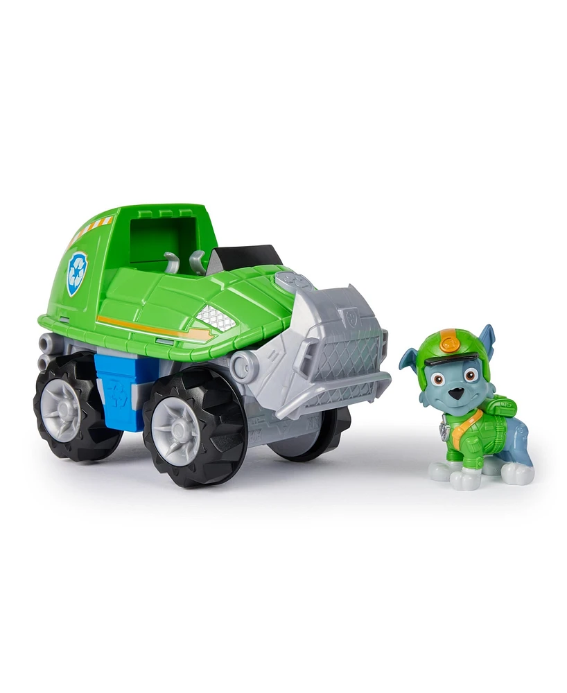 Paw Patrol Jungle Pups, Rocky Snapping Turtle Vehicle, Toy Truck with Collectible Action Figure - Multi