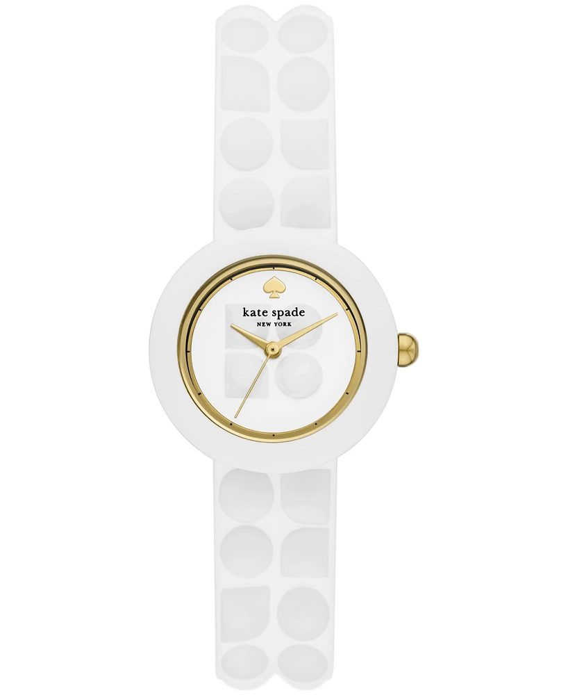 kate spade new york Women's Mini Park Row Silicone Watch 28mm