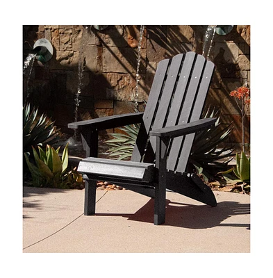 PolyTEAK Folding Adirondack Chair For Fire Pits, Patio, Porch, and Deck, Classic Collection