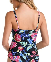 La Blanca Women's Midnight Scoop-Neck Tankini Top