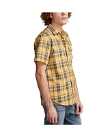 Lucky Brand Men's Plaid Workwear Short Sleeve Shirt