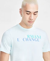 A|X Armani Exchange Men's Short Sleeve Crewneck Stacked Logo Graphic T-Shirt, Created for Macy's