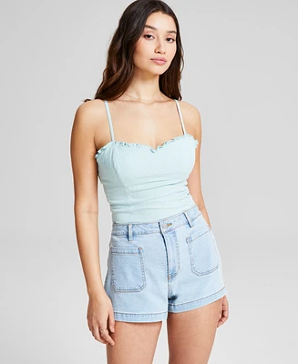 And Now This Women's Sweetheart-Neck Sleeveless Woven Bodysuit, Created for Macy's