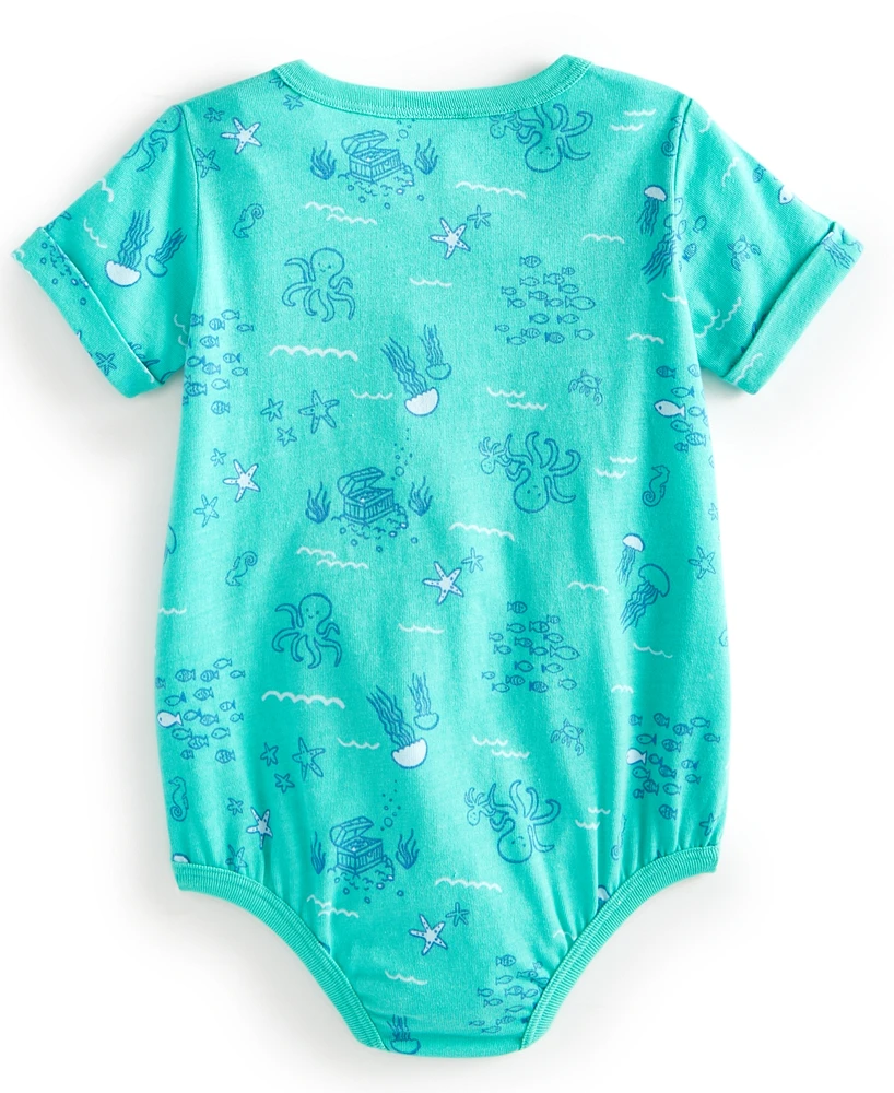 First Impressions Baby Boys Sea-Print Sunsuit, Created for Macy's