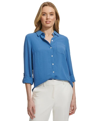 Tommy Hilfiger Women's Collared Button-Front Shirt