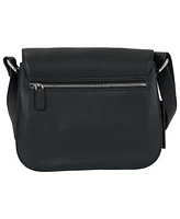 Mancini Pebble Alison Leather Crossbody Handbag