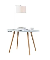 Fenlo Future Oval - Home Office Desk with Charging Station, Usb and Usb-c Ports