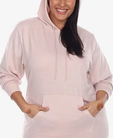 White Mark Plus Hoodie Sweatshirt Dress