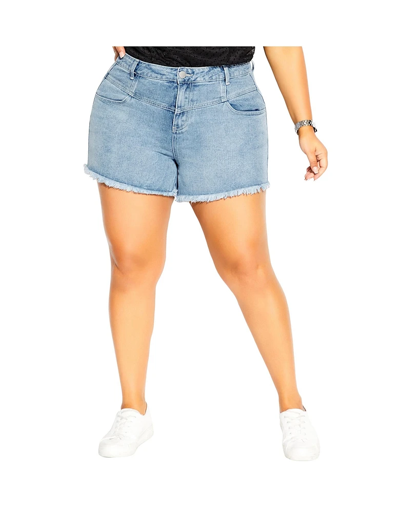 City Chic Plus Off Duty Corset Short