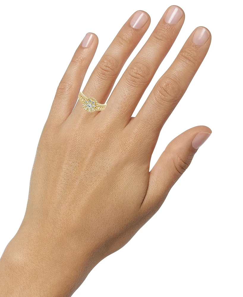 Diamond Double Halo Engagement Ring (1 ct. t.w.) in 14k Gold