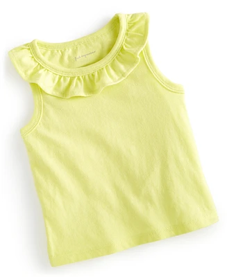 First Impressions Baby Girls Solid Ruffle-Trim Tank, Created for Macy's