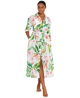 Lauren Ralph Women's Cotton Floral-Print Cover-Up Dress