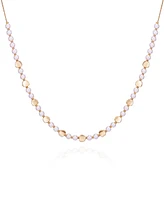 T Tahari Gold-Tone Imitation Pearl Long Statement Necklace