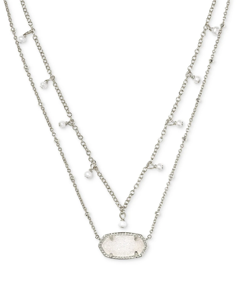 Kendra Scott 14k Gold-Plated Imitation Pearl & Stone 19" Adjustable Layered Pendant Necklace