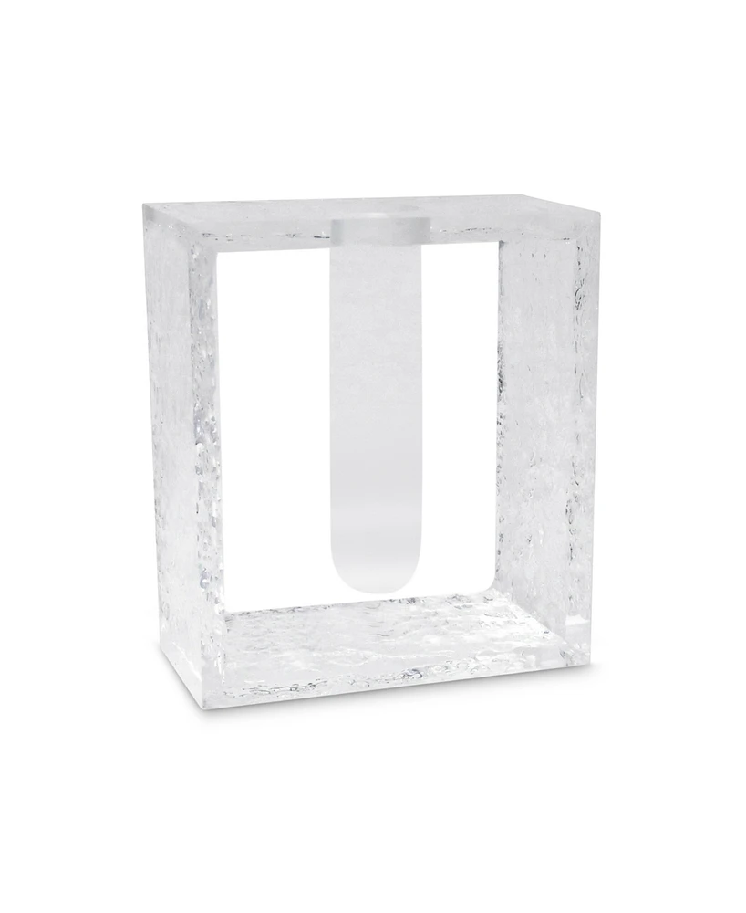 Vivience 6.75"H Tube Inlayed Acrylic Vase