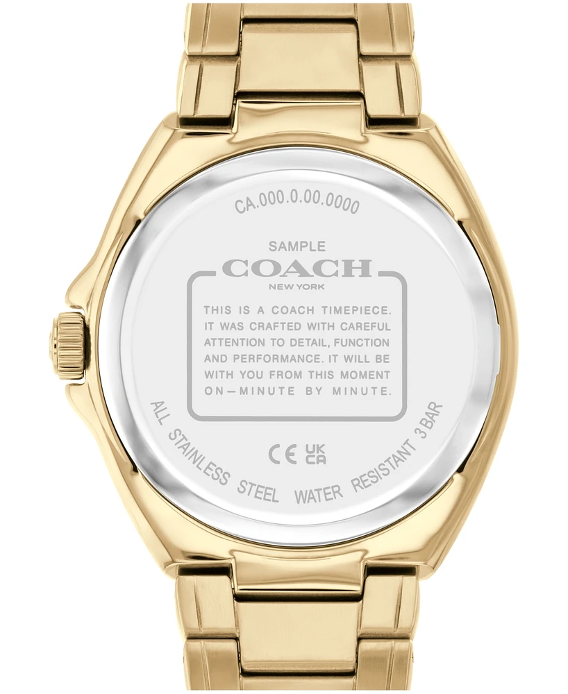 Coach Men's Jackson Gold-Tone Stainless Steel Watch 45mm