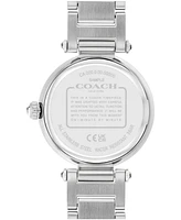 Coach Women's Cary Silver-Tone Stainless Steel Crystal Watch 34mm