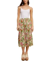 John Paul Richard Printed Tiered Midi Skirt Multi Tropical Print