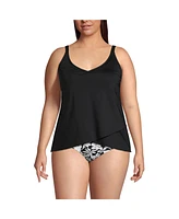 Lands' End Plus Dd-Cup V-Neck Tulip Hem Tankini Swimsuit Top