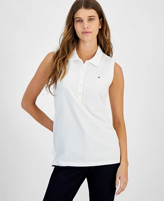 Tommy Hilfiger Women's Cotton Sleeveless Polo Top