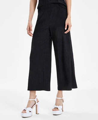Bar Iii Women's Wide-Leg Cropped Pull-On Pants, Created for Macy's
