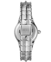 Diesel Women's Vert Three Hand Silver-Tone Stainless Steel Watch 32mm