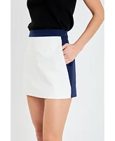 English Factory Women's Colorblock Skort