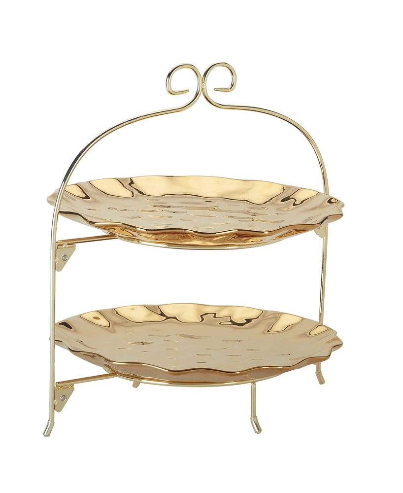 Certified International Gold Coast 2 Tier Rack with 11" Plates