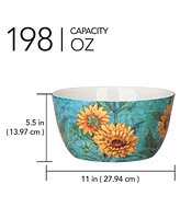 Certified International Golden Sunflowers Deep Bowl