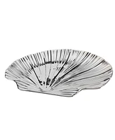 Certified International Silver Coast Set of 4 3-d Shell Candy Plate