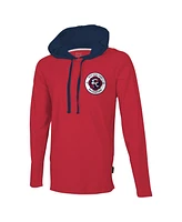 Men's Stadium Essentials Red New England Revolution Tradition Raglan Hoodie Long Sleeve T-shirt